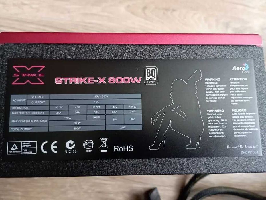 Блок питания Aerocool Strike-X 800W 80 + Silver