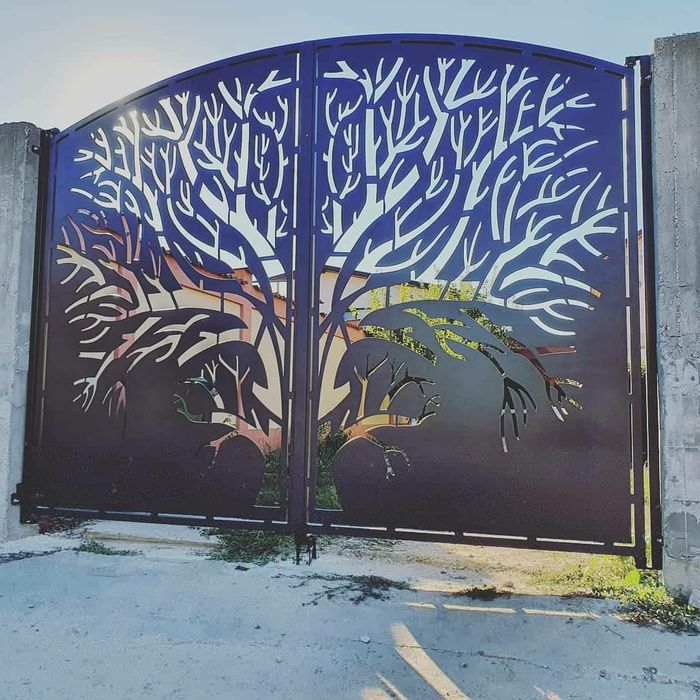 Porti,panouri gard,balustrade din tabla decupata cu plasma cnc