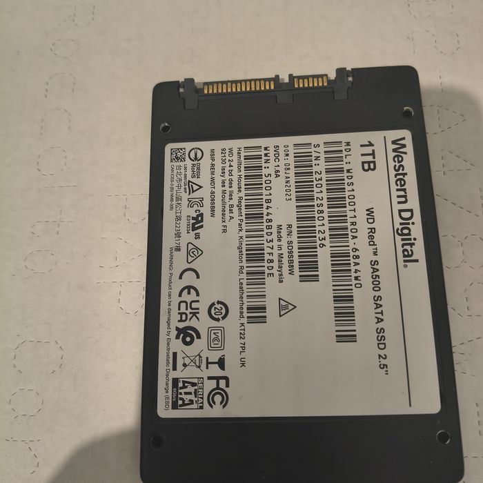 vand ssd wd red  sa500 1tb sata3 second hand 2.5"