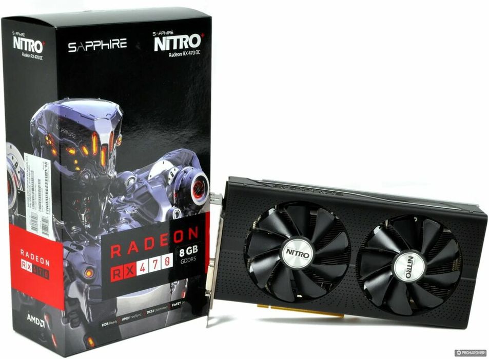Видеокарта RX470 nitro sapphire на 8 Гб