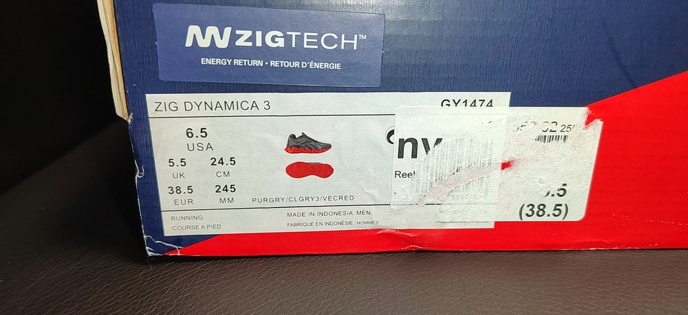 Reebok Zig Dynamica 3, номер 38,5