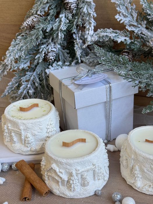 Коледни соеви свещи