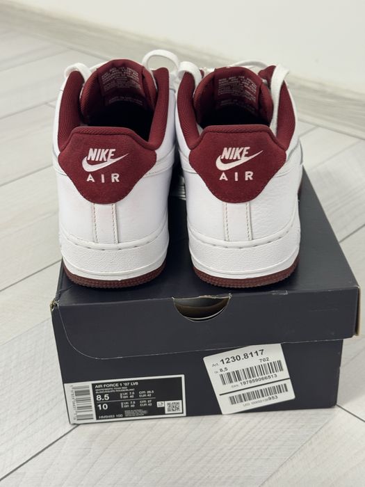 Nike Air Force 1 (alb/visiniu, 42)
