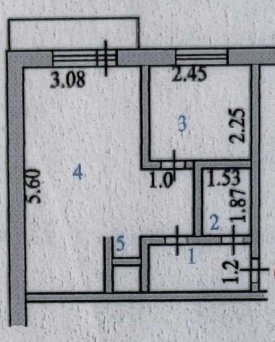 1 комнт, 5/5, 31кв,1964г