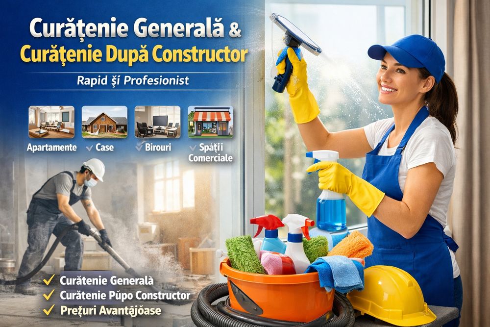 Curățenie generală & curățenie după constructor