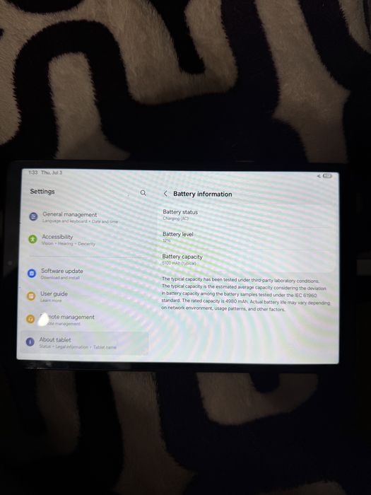 Samsung Galaxy Tab A9 128GB + SIM 4G, stare bună, funcționează perfect