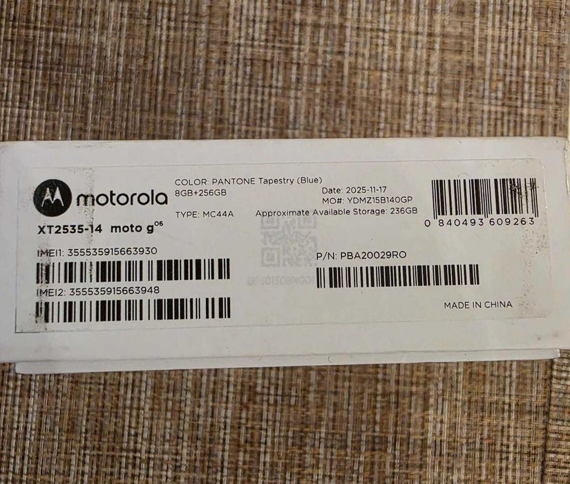 MOTOROLA G06, 256 GB, RAM 8 GB, 50 MP