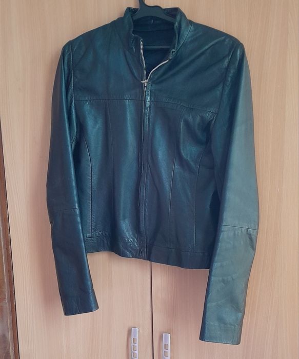 Кожено, черно яке дамско