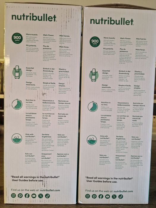 Nutribullet 900W чисто нови бял или Сив( алуминиев)