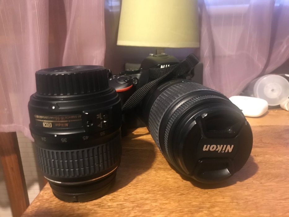 Nikon D 5500 с два обектива 18/55 и 55/300 Nikon AF