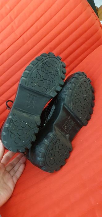 Bocanci chunky Zara Trafaluc croc skin 37
