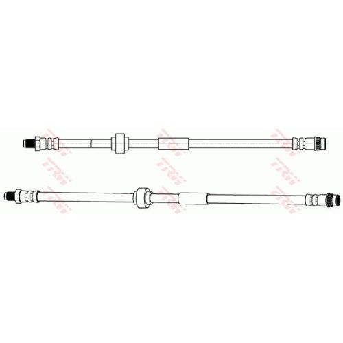 Furtun frana fata TRW, Opel Vivaro A, 20, Vivaro B, 06.20, Vivaro B Platou / Sasiu, 06.20, partea stanga=dreapta, Fata; puntea fata; stanga; dreapta;