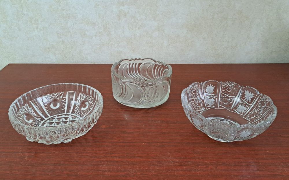 Ваза -ладья хрусталь