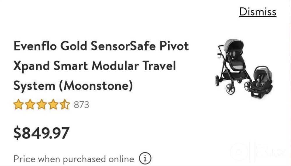 Evenflo Gold Pivot Xpand Smart Modular Travel System (Moonstone)
