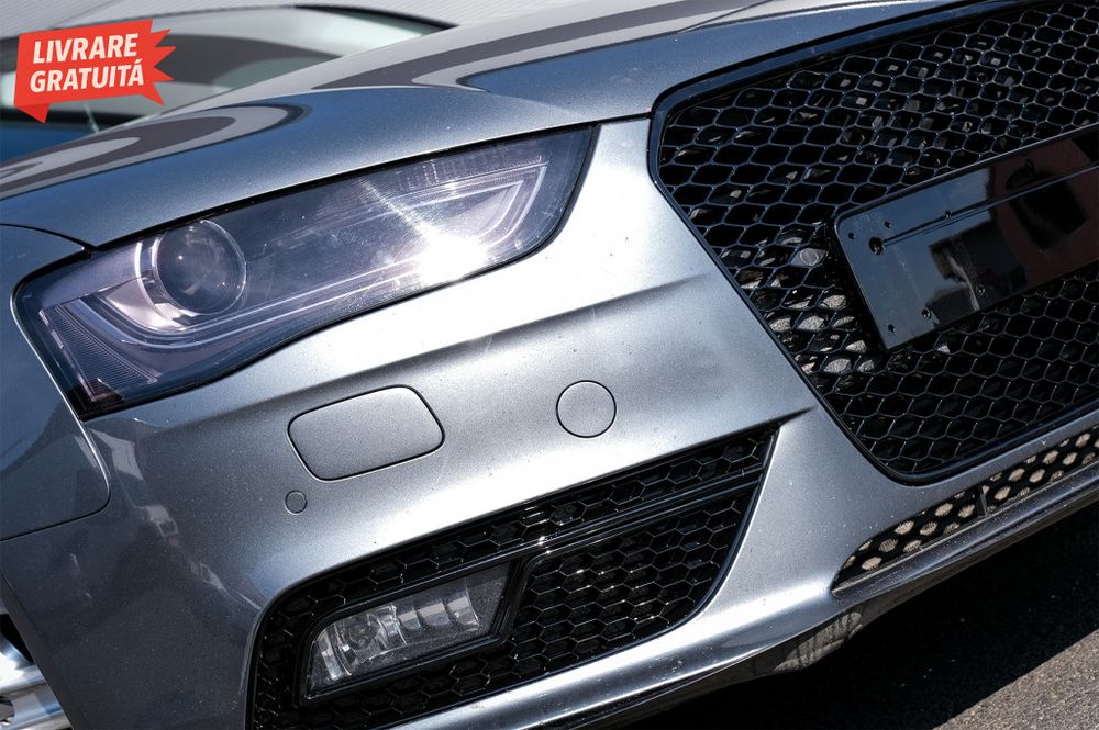 Grile Proiector Audi A4 B8 facelift (2012-2015) RS4 Design Negru Lucio