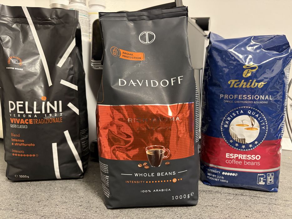 Cafea boabe Tchibo, Davidoff, Pellini