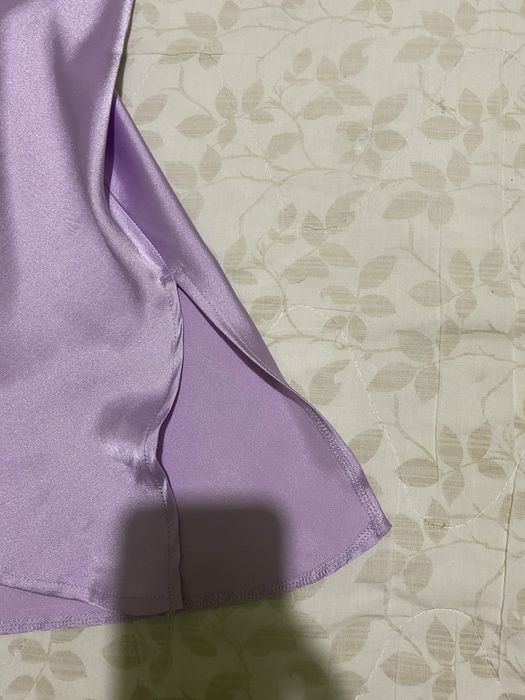 сатенена пола H&M в люляков цвят