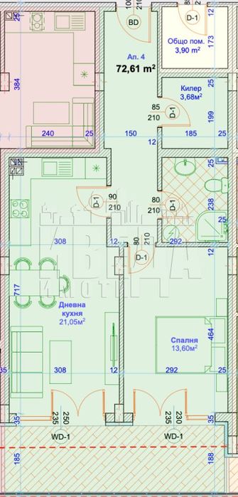 Продава се Едностаен апартамент в Варна, Възраждане 1 - 89 кв.м за 1416 €/кв.м - Снимка #5