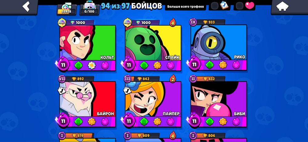 Аккаунт Brawl Stars