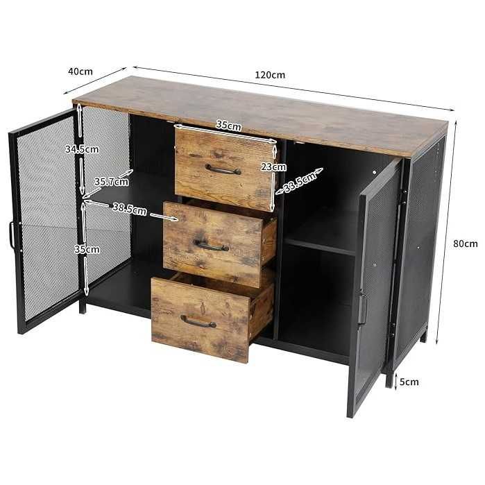 ПРОМОЦИЯ Универсален шкаф с метална рамка – 120x40x80 - 10FJGSST01OK