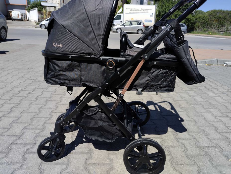 MONI Комбинирана детска количка RAFAELLO черен