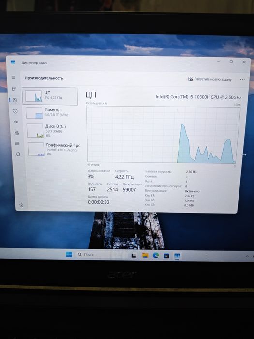 Acer core(TM) i5 10300H A715-75G