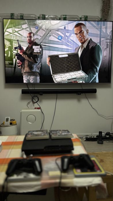 Joc Consola Ps3 Playstation Slim+GTA 4Jocuri+Controller Wireless-HDMI-
