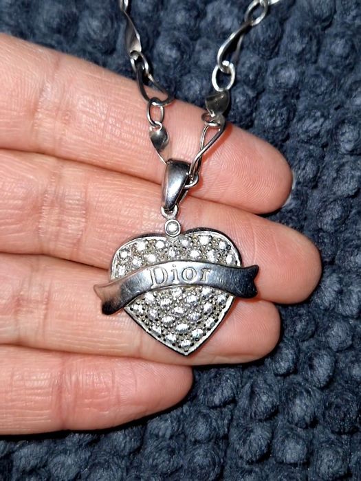 Сребърно колие Dior