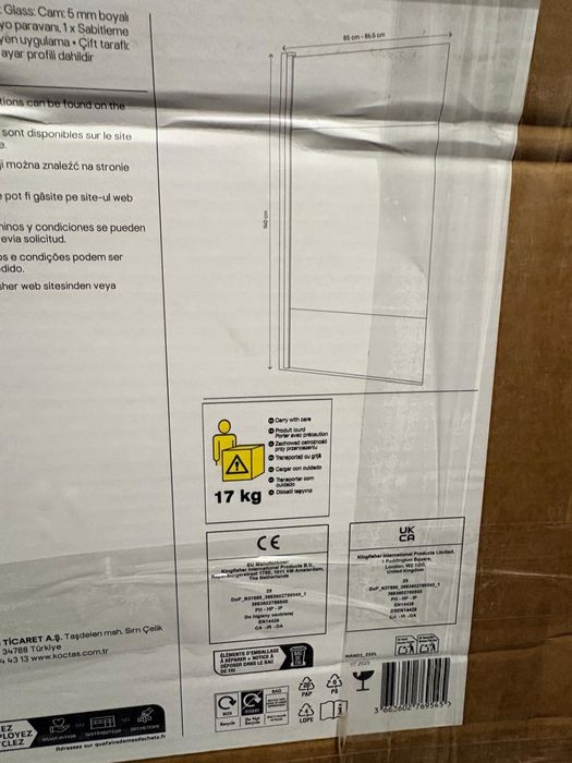 Paravan cada GOODHOME Calera, sticla securizata