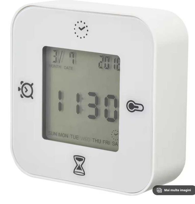 Lampa ROLFSTORP led Ikea, alb/cu baterii,Ceas KLOCKIS Ikea