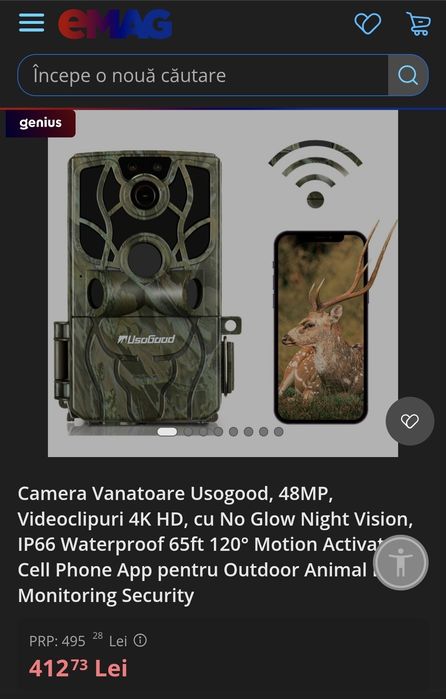 Camera Vanatoare Usogood, 48MP, Videoclipuri 4K