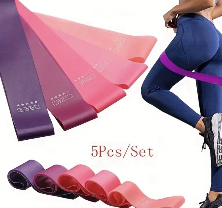 Нови фитнес ластици и елестична лента с дръжки