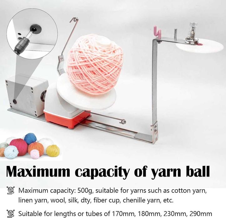 BONJUME Răsucitor Electric de Lână, Bobinator Fire, Viteza Reglabilă