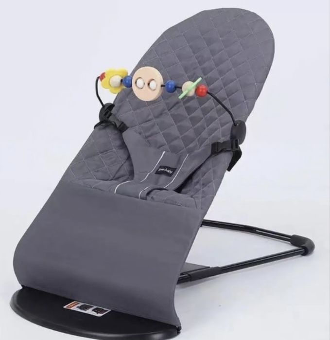 Шезлонг детский серый