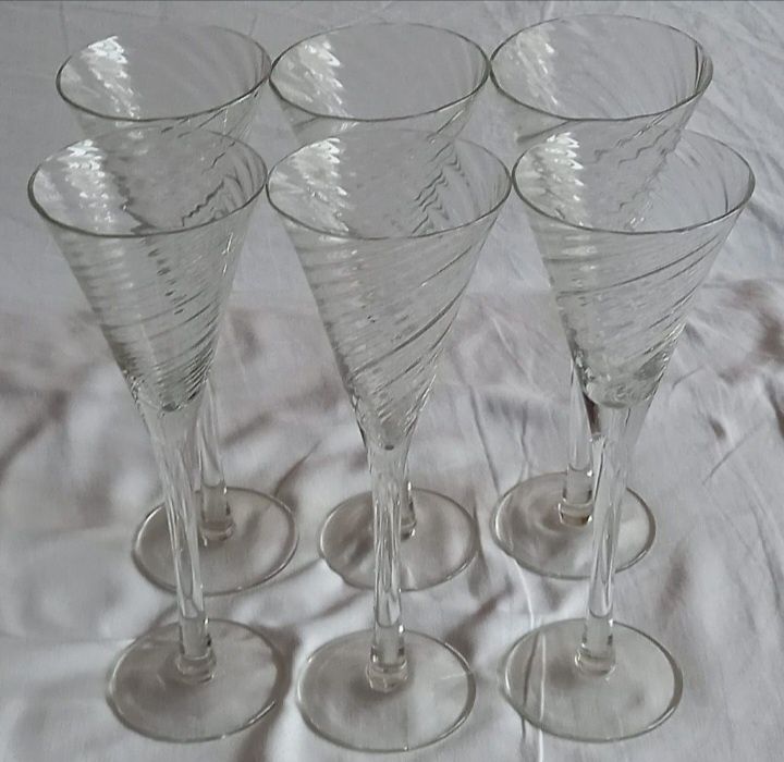 Set 6 pahare sticla alba