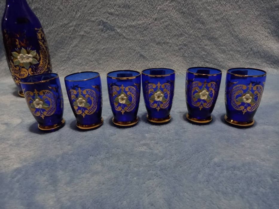 Коньячный набор из богемского стекла