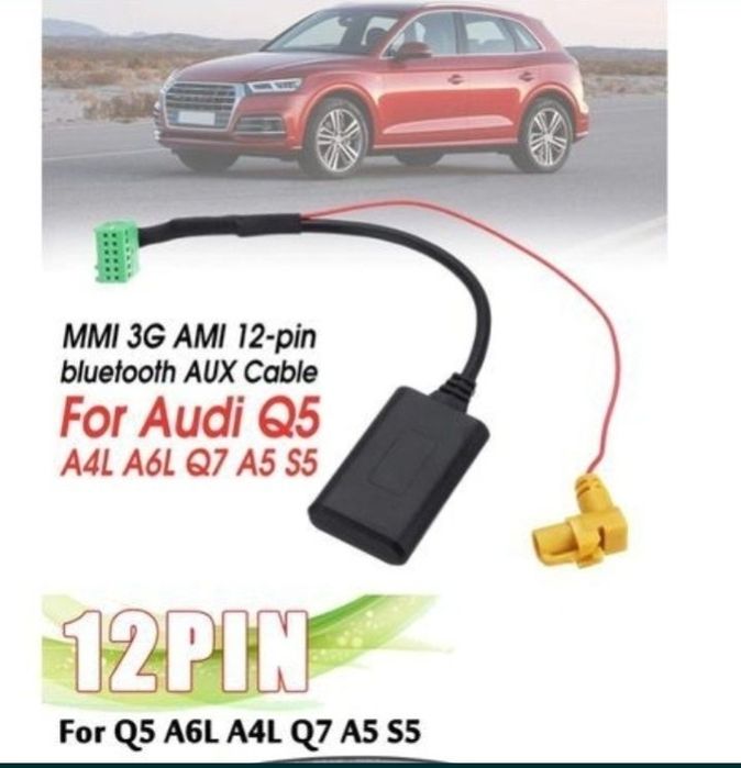 Cablu adaptor Mmi 3G Ami 12 pini Bluetooth Aux audi Q3 Q5 A6 A4 Q7 A5