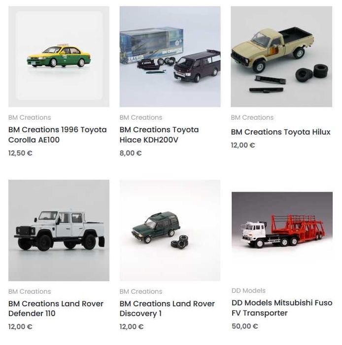 BM Creations, Greenlight, Kyosho, M2 Machines, Majorette (1:64 нови)