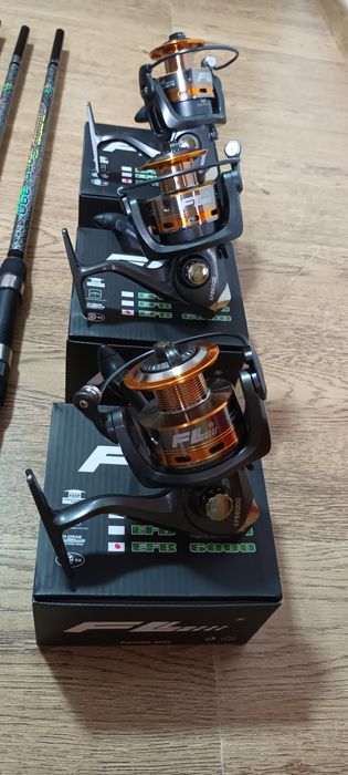 SET 3 Lansete Crap 3.90 4.0Lbs din 3 Tronsoane + 3 Mulinete FL EFB6000