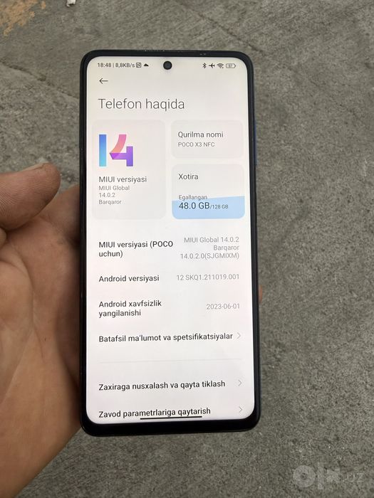 XIAOMI MI POCO X3 NFS igravaoy zur telefon