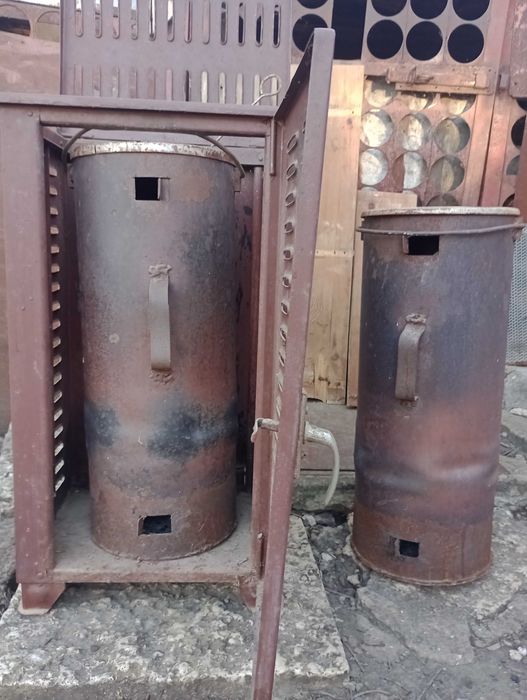 Печка на дърва  с две казанчета