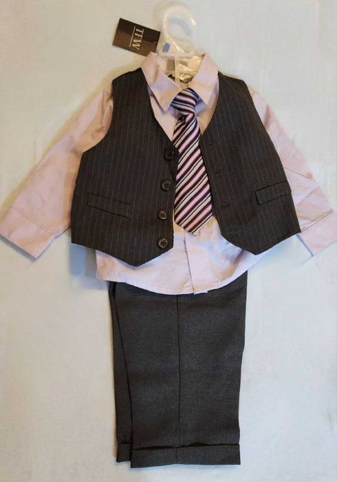 Комплект для мальчика брюки, рубашка, жилет, галстук