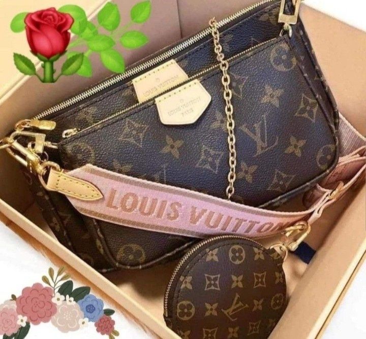 Geanta LV new model 3 în 1,saculet, etichetă