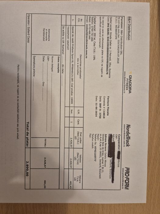 Simulator de vâslit ProForm – Nou, cu garanție (păcat să fie cuier!)