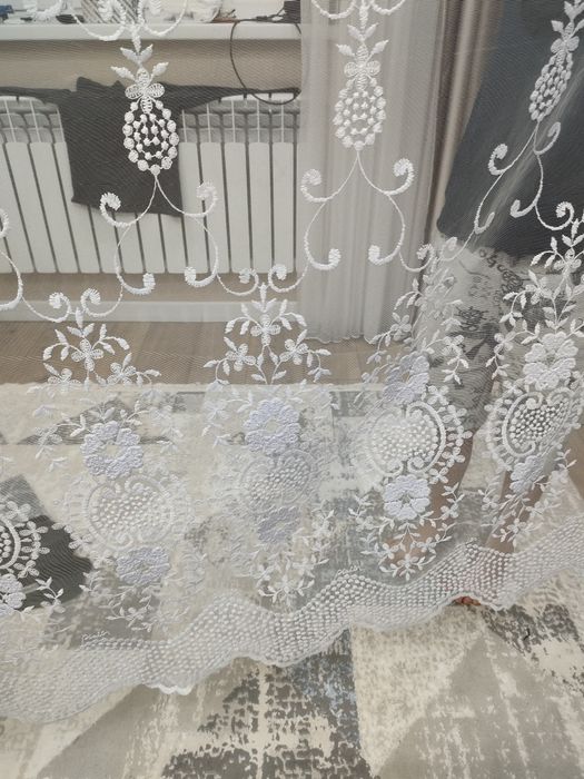 Новый белый тюль продаю