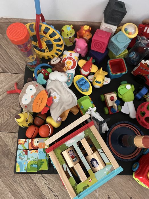 Lot jucării bebeluși 0–2 ani – diverse, stare foarte bună