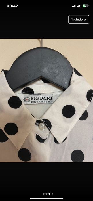 Cămașă albă cu buline