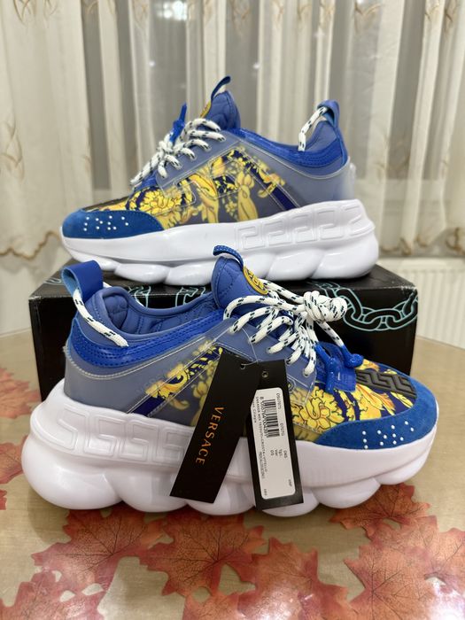 PREMIUM - Versace Chain Reaction • Albastru/Alb/Galben • 43 • Noi Cu Cutie