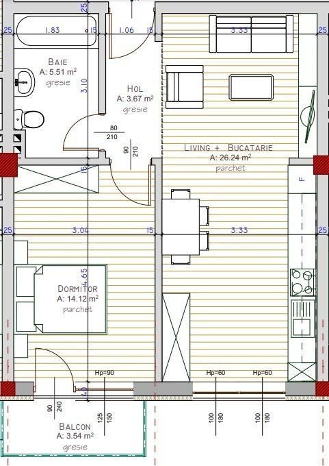 Apartament 2 camere, LUX, 58 mp, gradina 30 mp, Zona Teilor