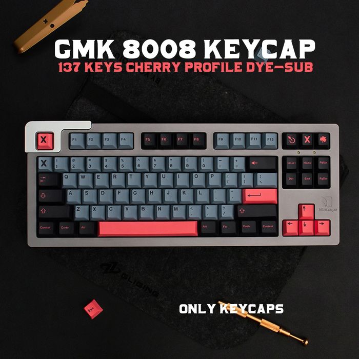 GMK Clones 8008 PBT Cherry